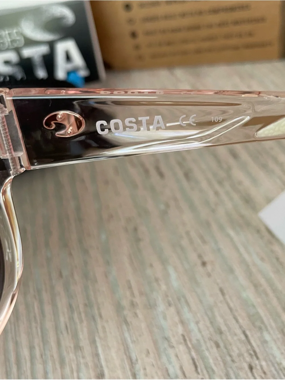 Costa Women’s Sunglasses - Rose Crystal Frame with Gray Lenses
